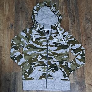 Nike Womens Thin Green Camo Zip Up Size XS
